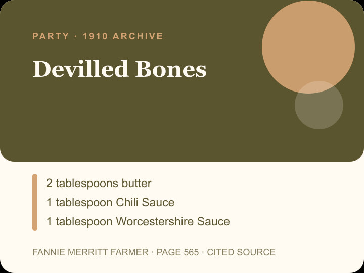 Devilled Bones archival citation card